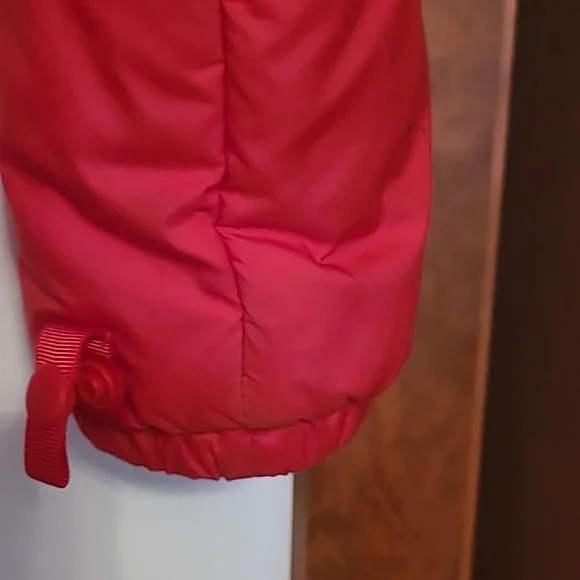 The North Face red zip puffer jacket boys L